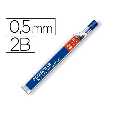Minas Staedtler Mars Micro 0,5 mm 2B grafito Tubo 12 unidades