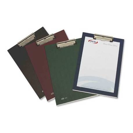 Portanotas plastico folio con pinza superior Pardo color azul