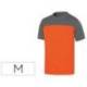 Camiseta manga corta Deltaplus color Naranja y Gris Talla M