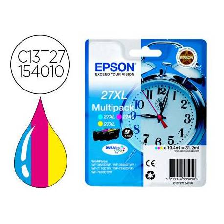 Cartucho Epson 27 XL Pack Multicolor C13T27154012