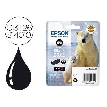 Cartucho Epson 26XL color Negro Foto C13T26314012