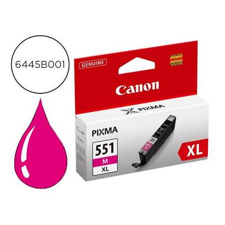 Cartucho Canon CLI-551XL Pixma color magenta 6445B001