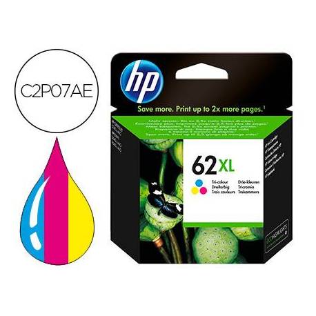 CARTUCHO INK-JET HP 62XL TRICOLOR C2P07AE