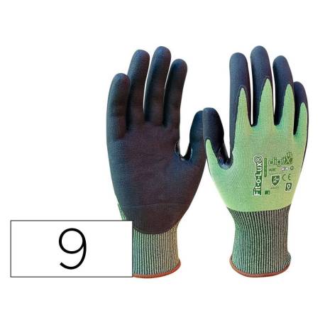 GUANTES DE NITRILO MARCA SAFETOP FITOLUX-D CORTE TDM D BEST FIT TALLA 9