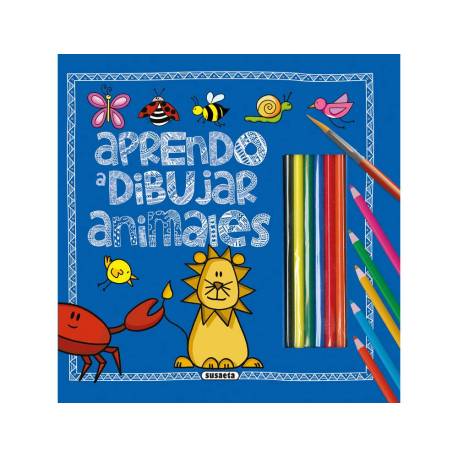 CUADERNO DE COLOREAR MARCA SUSAETA APRENDO A DIBUJAR ANIMALES 32 PAGINAS 23,2X23,5 CM