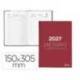 DIETARIO MARCA LIDERPAPEL 2027 DOS TERCIOS 150X305 MM DIA PAGINA BILINGUE COLOR ROJO PAPEL 70 G FSC