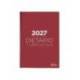 DIETARIO MARCA LIDERPAPEL 2027 DOS TERCIOS 150X305 MM DIA PAGINA BILINGUE COLOR ROJO PAPEL 70 G FSC