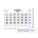 CALENDARIO PARED MARCA LIDERPAPEL CLASICO 2027 LOMO ENGOMADO 300X200 MM PAPEL 105 G