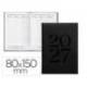 AGENDA OFICINA MARCA LIDERPAPEL 2027 ENCUADERNADA CRETA SEMANA VISTA 80X150 MM BILINGUE 70G PAPEL FSC BLACK