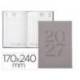 AGENDA OFICINA LIDERPAPEL 2027 ENCUADERNADA CRETA DIA PAGINA 170X240 MM BILINGUE 70G PAPEL FSC COLOR GREY
