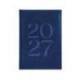 AGENDA OFICINA MARCA LIDERPAPEL 2027 ENCUADERNADA CRETA DIA PAGINA A5 BILINGUE 70G PAPEL FSC BLUE