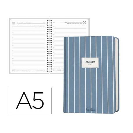 AGENDA OFICINA MARCA LIDERPAPEL 2027 ENCUADERNADA NOMI DIA PAGINA A5 BILINGUE 70G PAPEL FSC DESIGN 1