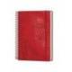 AGENDA OFICINA MARCA LIDERPAPEL 2027 ESPIRAL SYROS DIA PAGINA A5 BILINGUE 60G PAPEL FSC RED