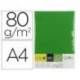 PAPEL COLOR MARCA LIDERPAPEL DIN A4 80 GR VERDE INTENSO PAQUETE DE 500 HOJAS