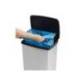 CONTENEDOR PLASTICO MARCA CEP ELITE CON TAPA Y PEDAL DOS COMPARTIMENTOS 50 L COLOR PLATA 390X288X654 MM