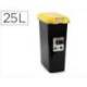 CONTENEDOR PARA RECICLAJE PLASTICFORTE 25 L CON TAPA AMARILLO PARCHIS