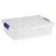 CONTENEDOR PLASTICO MARCA PLASTICFORTE 5 LITROS N 30 TRANSPARENTE CON TAPA 260X400X85 MM