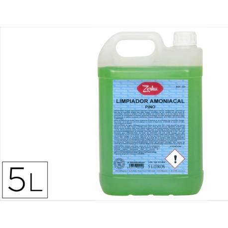 LIMPIADOR AMONIACAL MARCA ZORKA PINO GARRAFA 5 LITROS