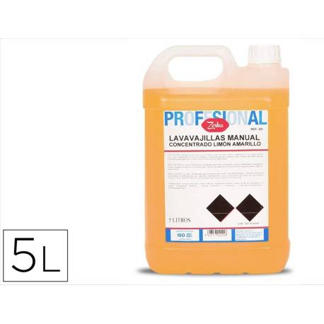 LAVAVAJILLAS MANUAL MARCA ZORKA CONCENTRADO LIMON AMARILLO GARRAFA 5 LITROS