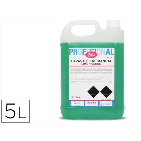 LAVAVAJILLAS MANUAL MARCA ZORKA LIMON VERDE GARRAFA 5 LITROS