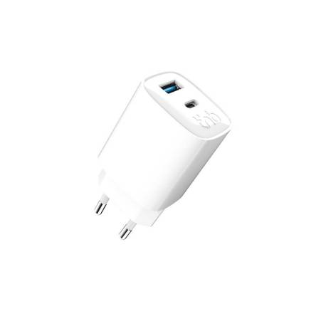 CARGADOR DE PARED TNB GAN 65 W USB-C + USB A COLOR