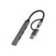 HUB TNB ULTRAFINO USB-A /USB-C 4XUSB-A ALUMINIO