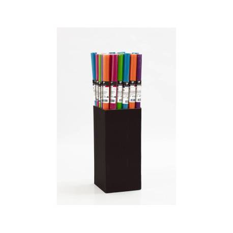 PAPEL DE REGALO MARCA CLAIREFONTAINE POLIPROPILENO TRANSPARENTE ROLLO ANCHO 70 CM LONGITUD 2 MT COLORES