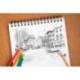BLOC DE DIBUJO ESPIRAL CROQUIS MARCA CLAIREFONTAINE DIN A5 MICROPERFORADO 148X210 MM 100 HOJAS BLANCAS 90 G