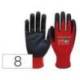 GUANTES DE NITRILO MARCA SAFETOP FIT-O-LITE DOTS PUNTOS EN LA PALMA TALLA 8