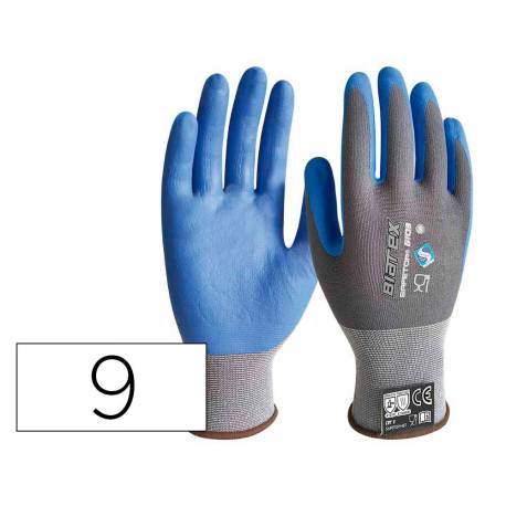 GUANTES DE NITRILO MARCA SAFETOP BIATEX ALIMENTARIO Y ANTICALORICO COLOR AZUL TALLA 9