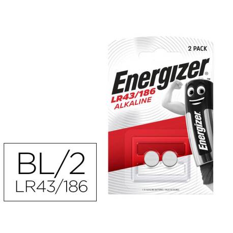 PILA MARCA ENERGIZER ALCALINA ESPECIALIDAD LR43 BLISTER DE 2 UNIDADES