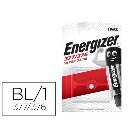 PILA MARCA ENERGIZER OXIDO DE PLATA BOTON 377 BLISTER DE 1 UNIDAD