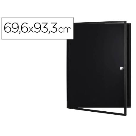 VITRINA DE ANUNCIOS MARCA BI-OFFICE NEW GEN MAGNETICA ACERO LACADO 9XA4 PARA INTERIOR COLOR NEGRO 696X933X36 MM