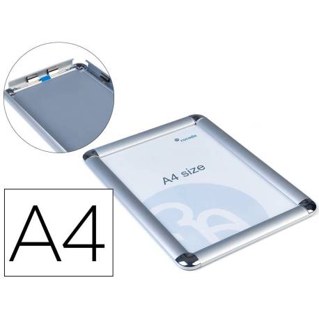 MARCO PORTA ANUNCIOS MARCA ROCADA CLIP DIN A4 MARCO DE ALUMINIO ANODIZADO 21X29.7 CM