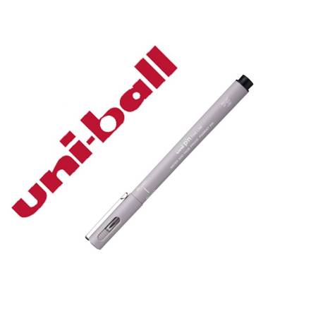ROTULADOR MARCA UNIBALL PIN BR-200 PUNTA DE PINCEL FINO GRIS CLARO