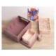 CAJA MULTIUSOS MARCA EXACOMPTA SMART CASE DIN A5+ PLASTICO RECICLADO PLEGABLE COLOR ROSA VIEJO 275X40X190 MM