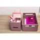 CAJA MULTIUSOS MARCA EXACOMPTA SMART CASE DIN A5+ PLASTICO RECICLADO PLEGABLE COLOR ROSA VIEJO 275X40X190 MM