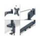BRAZO PARA MONITOR Y PORTATIL MARCA LEITZ ERGO SPACESAVING DUAL GRIS OSCURO