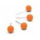 AGUJA SEÑALIZADORA NOBO 6 X 13 MM COLOR NARANJA CAJA DE 100 UNIDADES