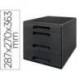 FICHERO CAJONES DE SOBREMESA LEITZ RECYCLE 4 CAJONES NEGRO 287X270X363 MM