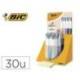 BOLIGRAFO MARCA BIC CUATRO COLORES WOOD EXPOSITOR DE 30 UNIDADES COLORES SURTIDOS
