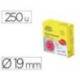ETIQUETA ADHESIVA AVERY SMILE COLOR ROJO TRISTE 19 MM ROLLO DE 250 UNIDADES
