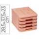 FICHERO CAJONES DE SOBREMESA FAIBO PLASTICO 100% RECICLABLE 4 CAJONES COLOR NARANJA PASTEL 28,5X37,5X23 CM