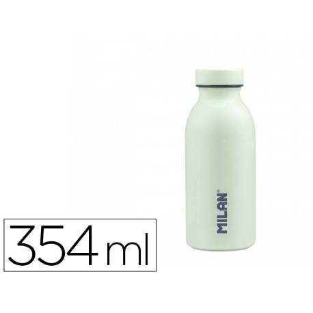 BOTELLA PORTALIQUIDOS MILAN ACERO INOXIDABLE TERMO VERDE 354 ML