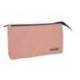 BOLSO ESCOLAR PORTATODO MILAN 1918 COLLECTION 3 CREMALLERAS Y 5 COMPARTIMENTOS COLOR ROSA 215X35X125 MM