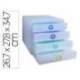 FICHERO DE CAJONES SOBREMESA MARCA EXACOMPTA POP BOX TRANSLUCIDO 4 CAJONES MULTICOLOR