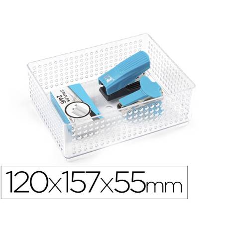 ORGANIZADOR DE SOBREMESA MARCA PLASTICFORTE TRANSPARENTE N 2 120X157X55 MM