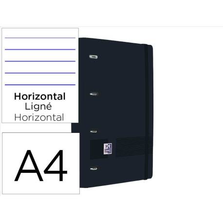 ARCHIVADOR MARCA OXFORD EUROBINDER+ LIVE&GO POLYFOAM DIN A4+ 120 HOJAS HORIZONTAL COLOR NEGRO