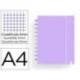 CUADERNO CARCHIVO INGENIOX FOAM A4 80H CUADRICULA MALVA PASTEL