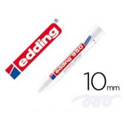 MARCADOR EDDING PERMANENTE 950 PASTA OPACA COLOR BLANCO PUNTA REDONDA 10 MM PARA SUPERFICIES OXIDADAS/RUGOSAS